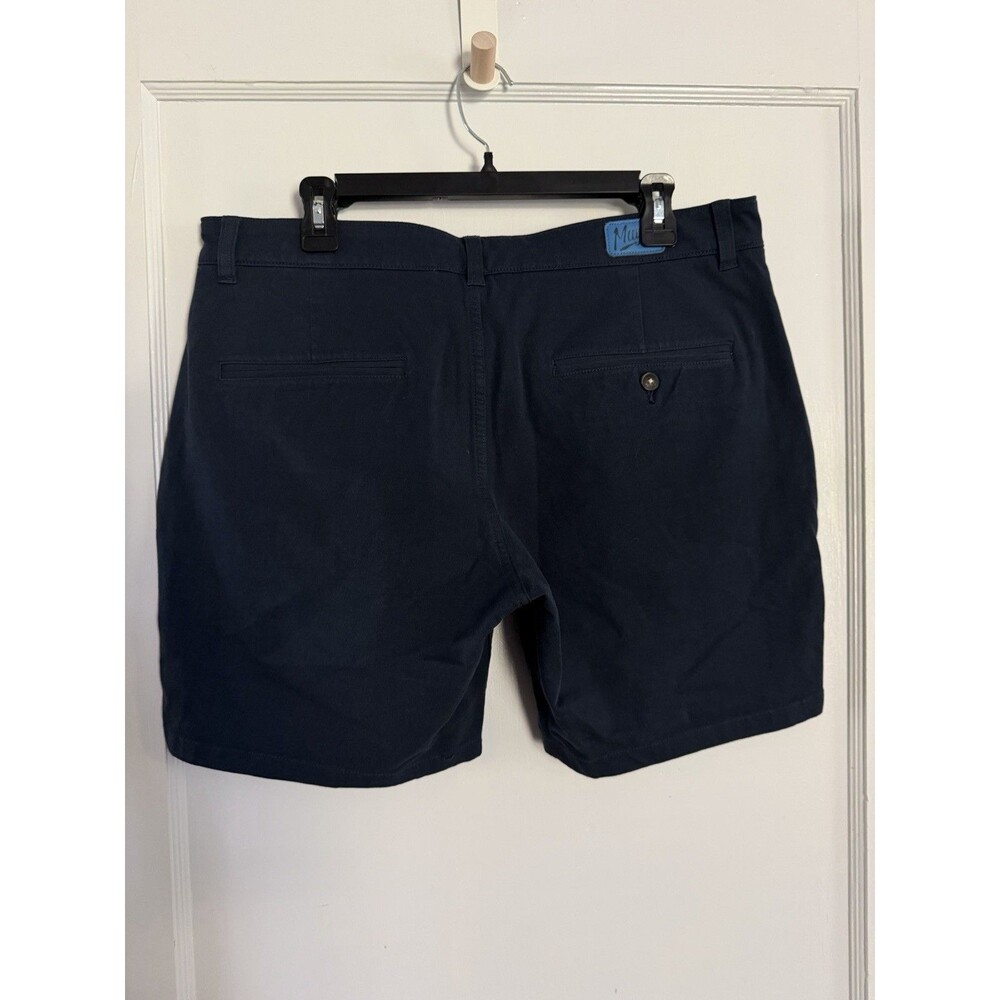 Mugsy Morgans Chino Shorts Men's 35 x 7 Navy Blue Stretch Golf Casual K6CNNV